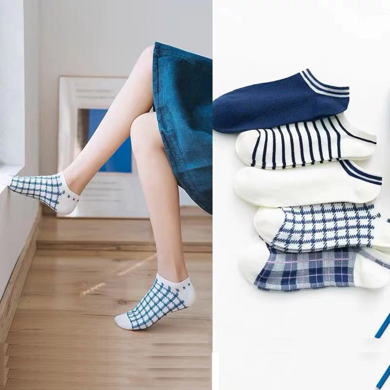 sinihuaji女士袜子女短袜女低筒船袜女浅口透气休闲运动女生袜子学生