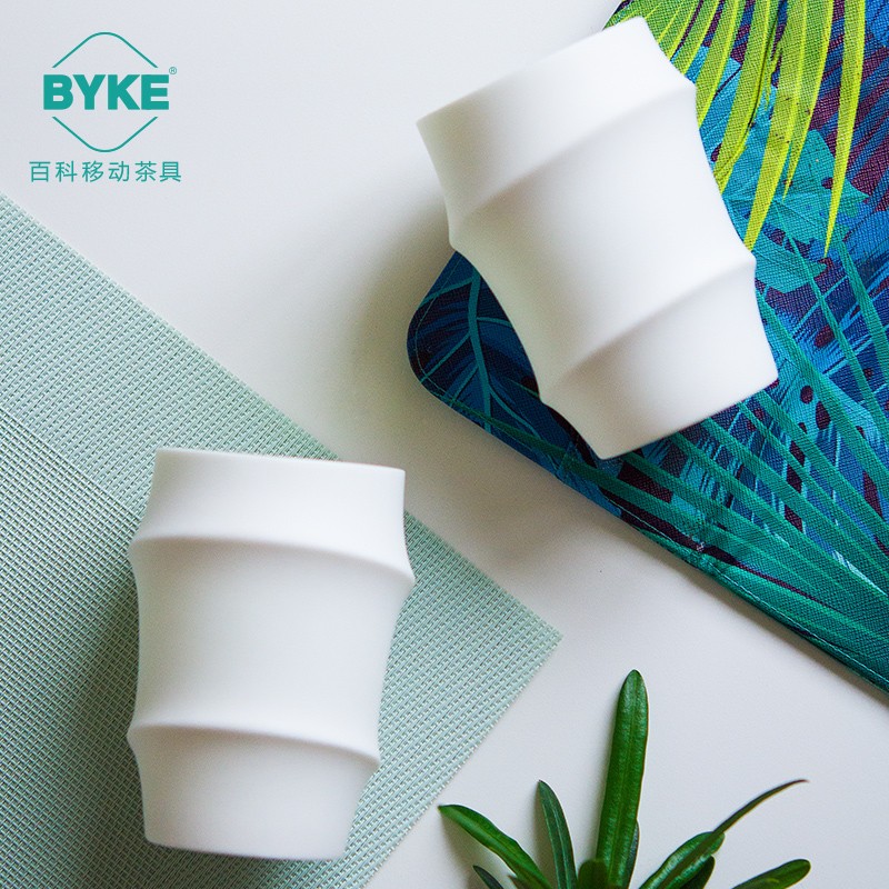 百科（BYKE）北欧ins风马克杯个性陶瓷茶杯创意潮流大容量咖啡杯 螺纹