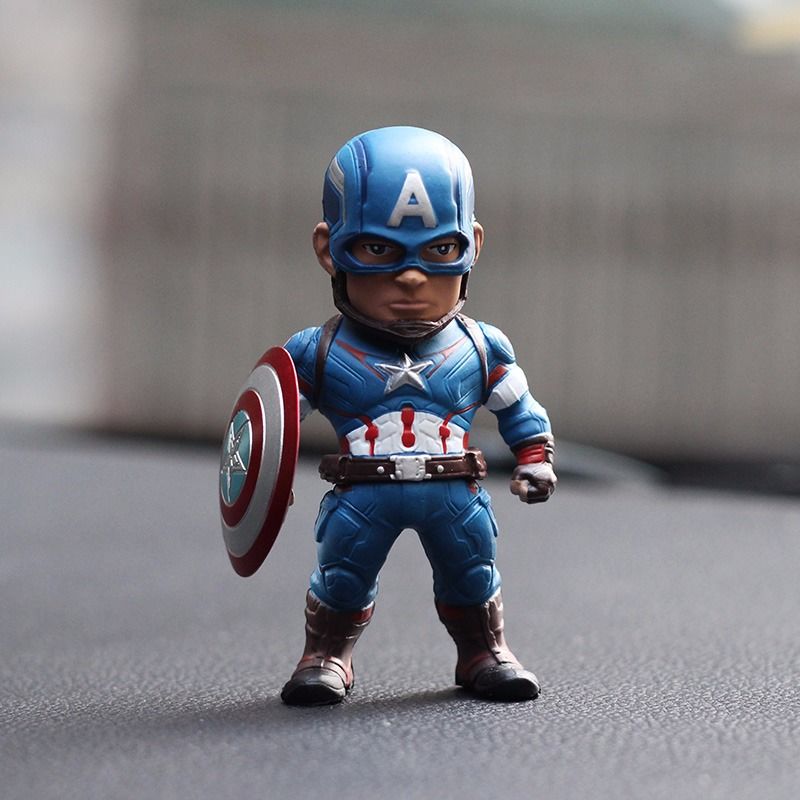 好沐音(haomuyin)q版钢铁侠蜘蛛侠小模型 汽车摆件复仇者联盟3美国