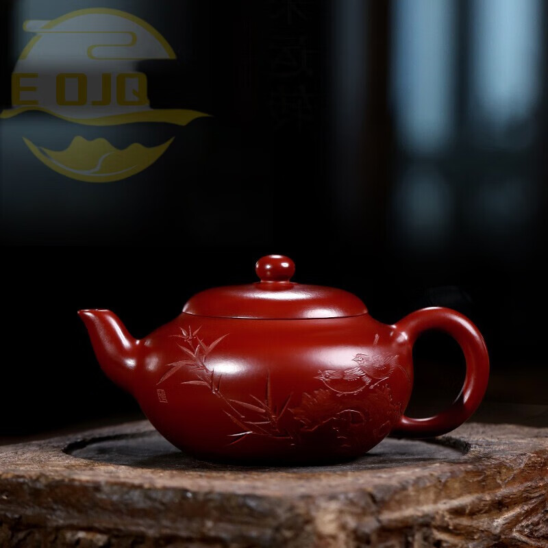 紫砂壶纯全手工泡茶壶单人壶家用功夫茶具套装名家大红袍传香 刻绘