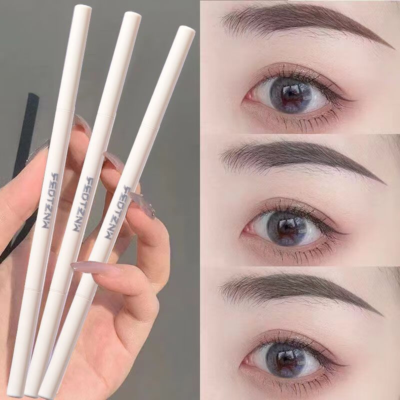 法汀妮砍刀精细眉笔防水防汗持久不掉色野生眉送女生礼物 雾灰色