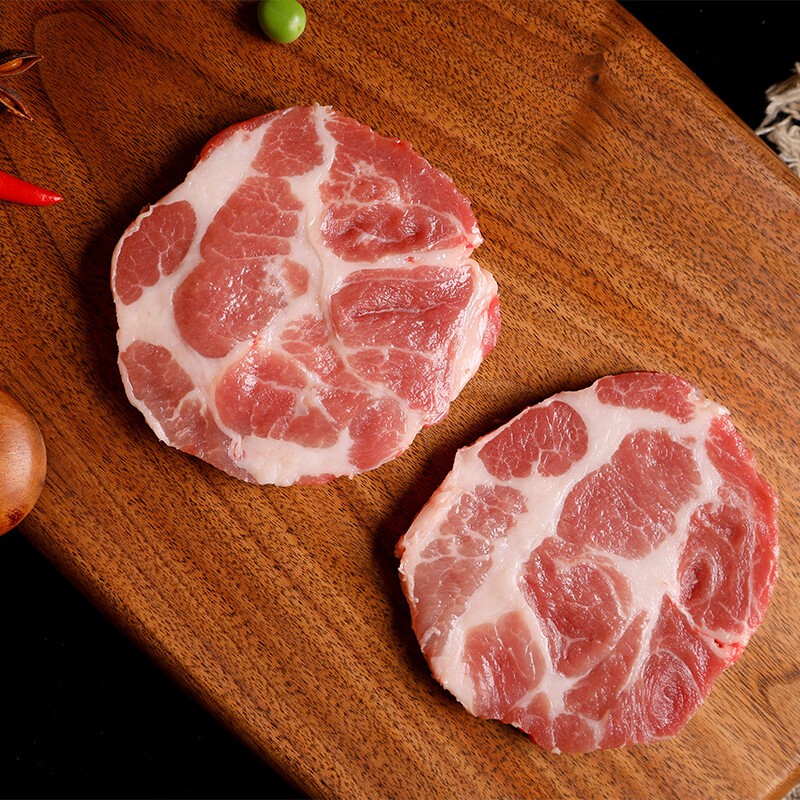 白荡里黑猪梅花肉 冷冻猪颈肉梅条肉烧烤火锅猪肉生鲜 梅花肉4斤