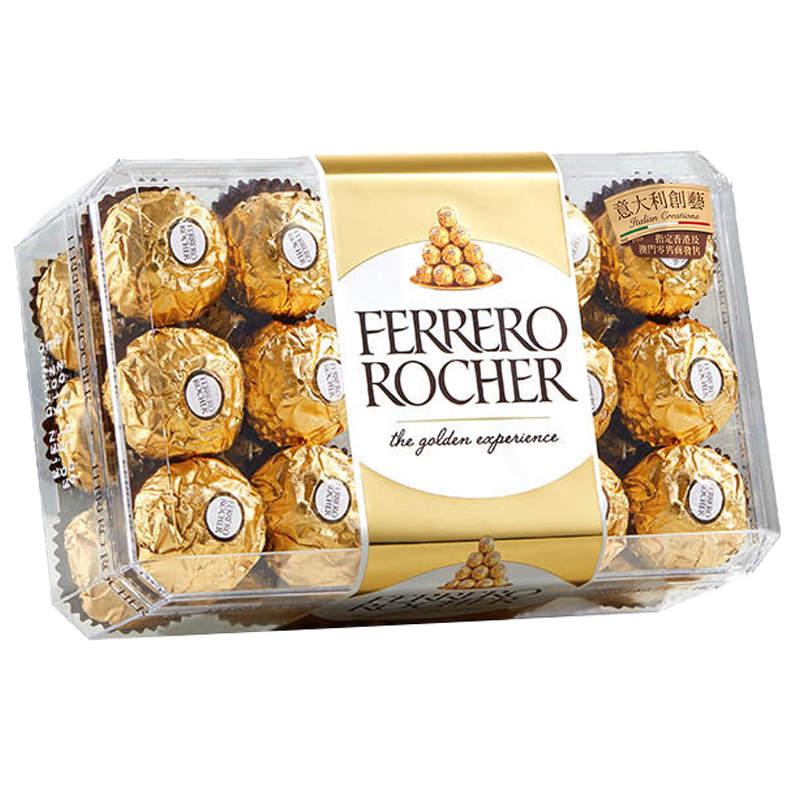 费列罗（FERRERO）榛果牛奶巧克力30粒礼盒装婚庆喜糖进口零食六一儿童节礼物 375g
