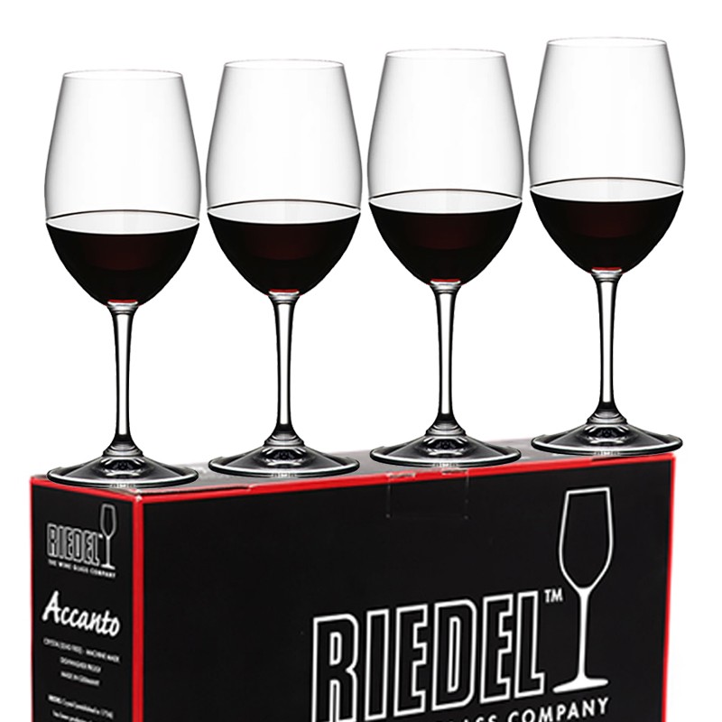 醴铎riedel【2/4只装】 奥地利进口水晶玻璃红酒杯家用酒具套装