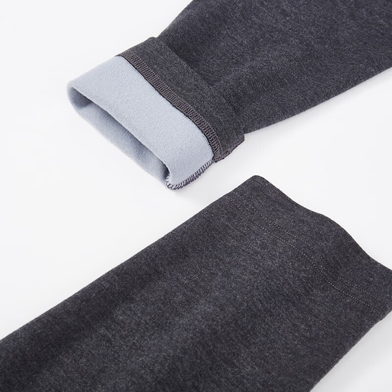 三枪（THREEGUN）热力弹无尺码吸湿抑菌秋衣秋裤男情侣保暖内衣双色薄绒礼盒 男 黑麻灰 XL -3XL（常规版）