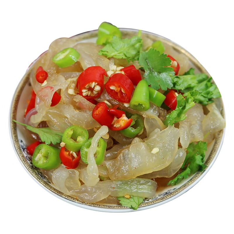 亿海湾海蜇头即食凉拌海蜇皮丝带调料包解腻凉菜拌菜下酒菜网红款礼盒 海蜇头200g*4袋+海蜇皮200g*4袋