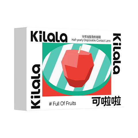 可啦啦（Kilala）美瞳女 满杯果果 彩色隐形近视眼镜半年抛2片 14.5黑莓桑葚【大直径 灵动不死板】 0度