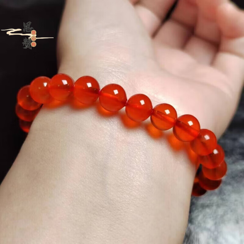 思赞青鱼石鱼惊石圆珠手串手链8mm成品百搭手链手串 鱼石成品手链一串