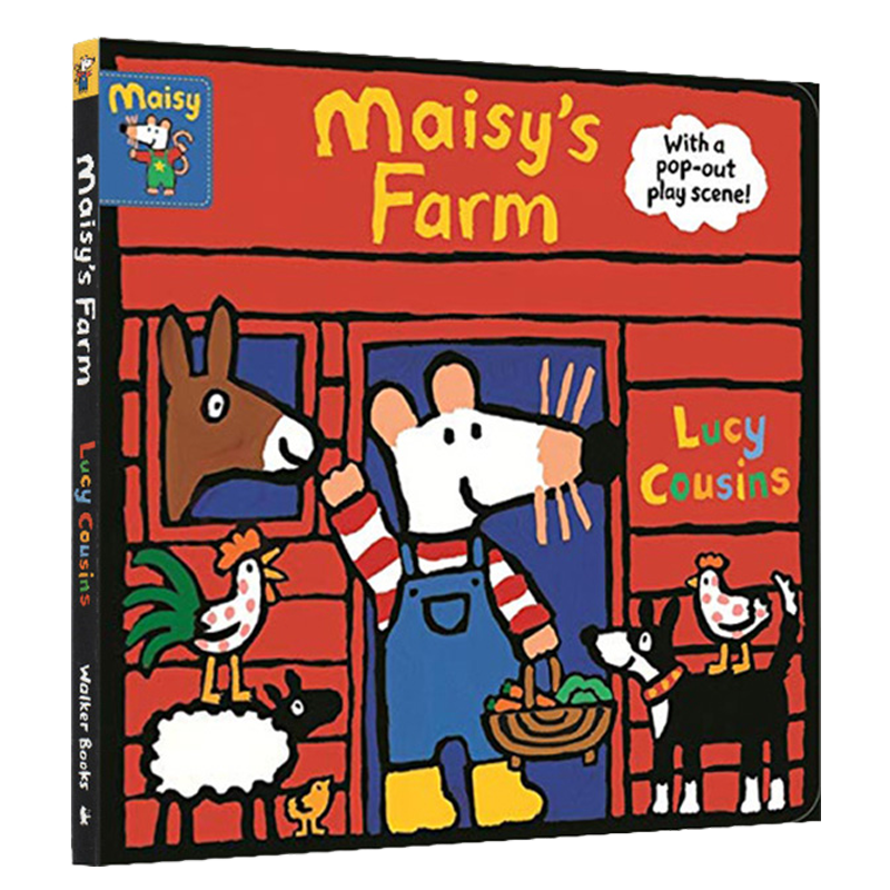 英文原版绘本 Maisy's Farm 小鼠波波的农场 亲子互动 立体游戏操作纸板书 小鼠波波机关书 作者Lucy Cousins 绿山墙图书