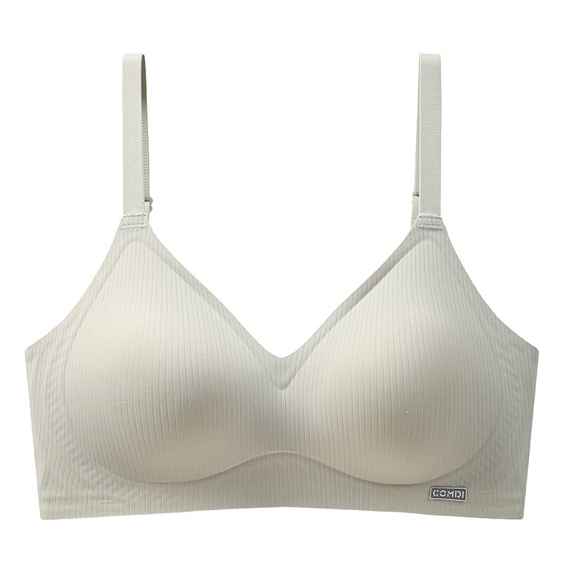 内衣女软支撑小胸聚拢上托防下垂无钢圈收副乳舒适亲肤无痕文胸罩 浅豆绿 M