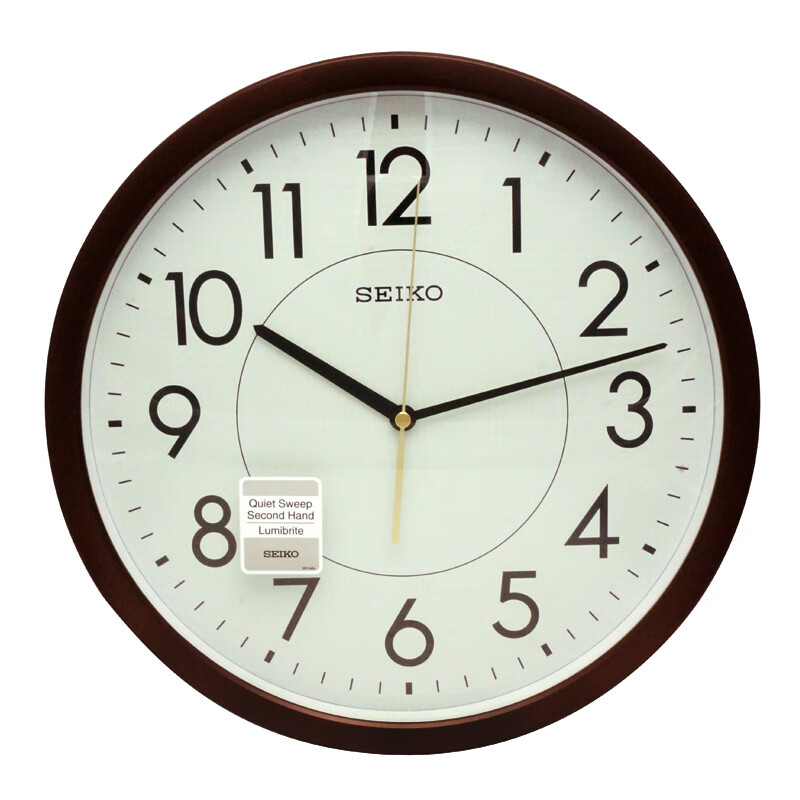 精工（Seiko）时尚创意欧式夜光静音客厅居家挂钟挂表