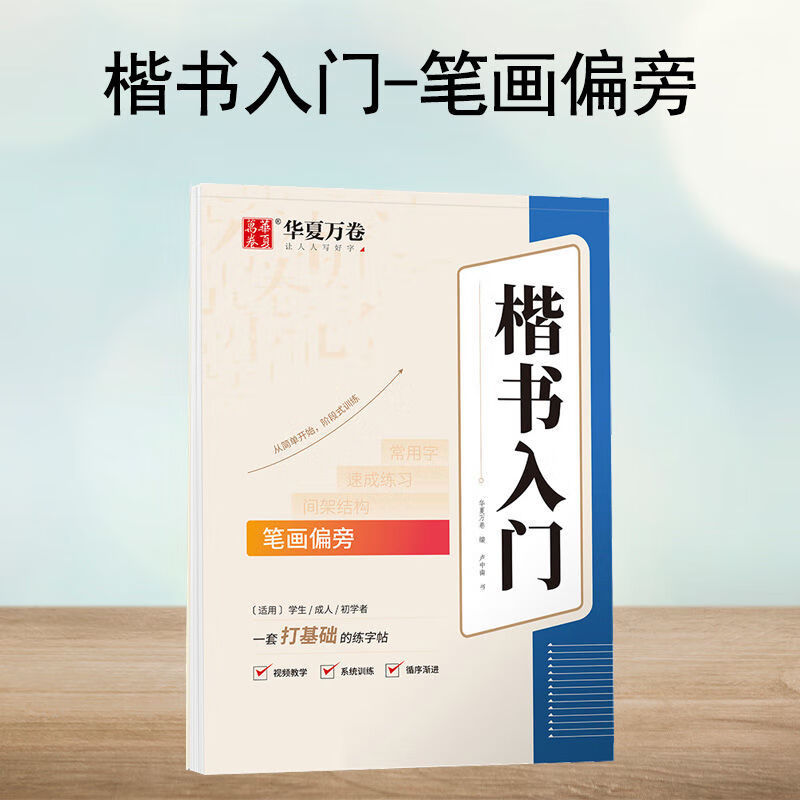 卢中南楷书字帖大学生正楷硬笔书法基础练习钢笔字临摹练字帖 笔画偏旁-阶段1