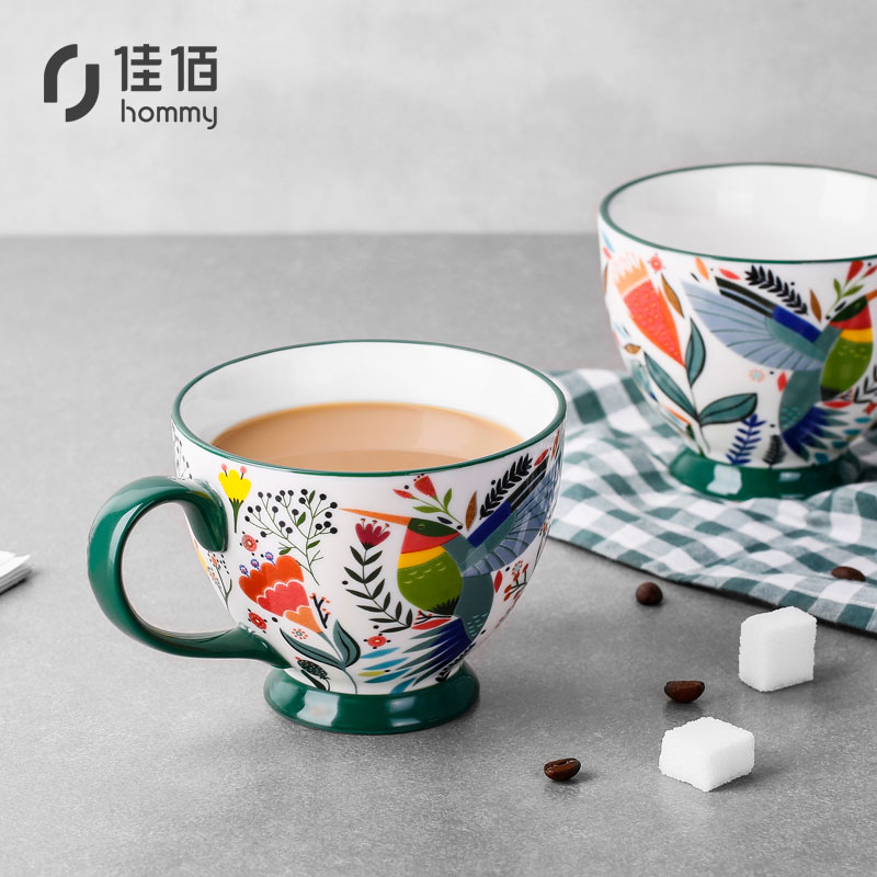 京东（JINGDONG）陶瓷-马克杯佳佰美式创意动物森林马克杯陶瓷牛奶咖啡杯功能评测结果,使用体验？