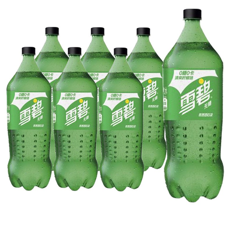 柠檬味2升*2瓶3瓶6瓶装整箱大瓶0糖0卡碳酸饮料 无糖雪碧【2升*2瓶】