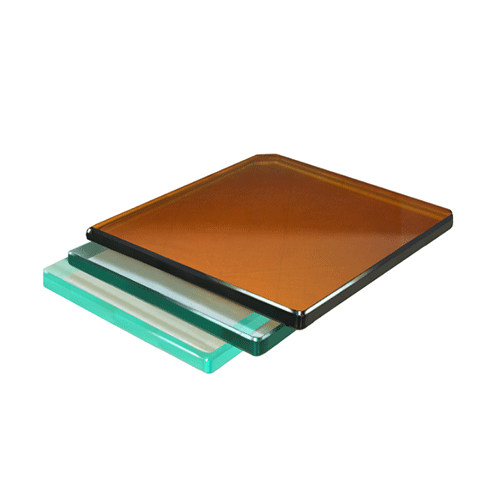 栀司定制钢化玻璃灰色灰玻半透明茶色茶玻定做黑色餐桌面圆形茶几