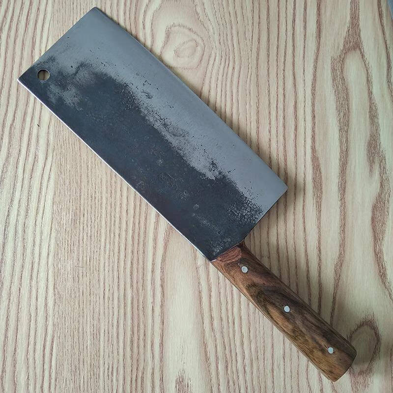 xzan德国进口品质越南纯手工锻打菜刀弹簧钢锰钢斩切两用刀斩鸡鸭鹅