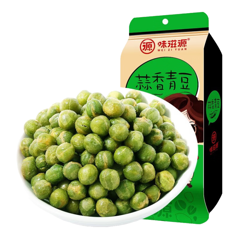 味滋源 每日坚果炒货干果孕妇零食休闲零食 宅家小点心-10 蒜香青豆120g X2袋 1件