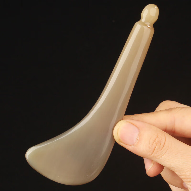 维诺亚白牦牛角刮痧拨筋棒眼部面部专用拔筋棒刮脸部点穴按摩 牦牛角