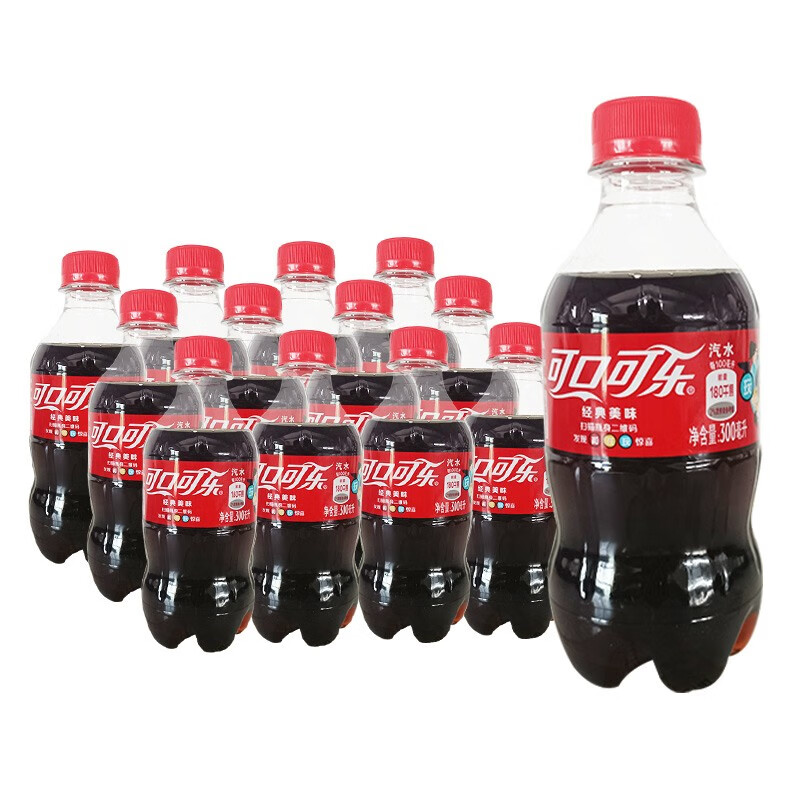可口可乐（Coca-Cola）300ml小瓶装雪碧美汁源迷你碳酸汽水饮料整箱夏季饮品 可乐12瓶