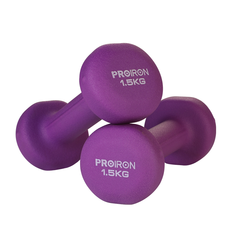 PROIRON 浸塑哑铃 PRO-ZY-JS01 紫色 1.5kg*2