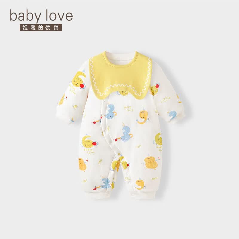 babylove婴儿夹棉连体衣秋冬加厚保暖衣服宝宝哈衣爬服新生儿棉服 奇妙数字 80cm属于什么档次？