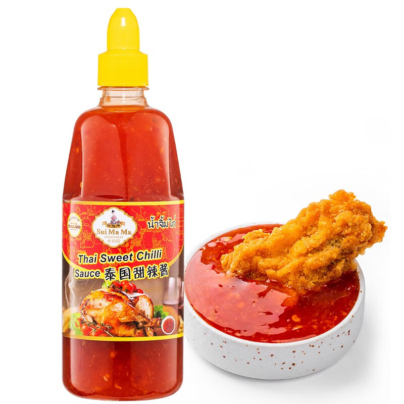 水妈妈牌泰国进口甜辣酱840g泰式蒜蓉甜辣酱甜不辣烧烤酱手抓饼 单