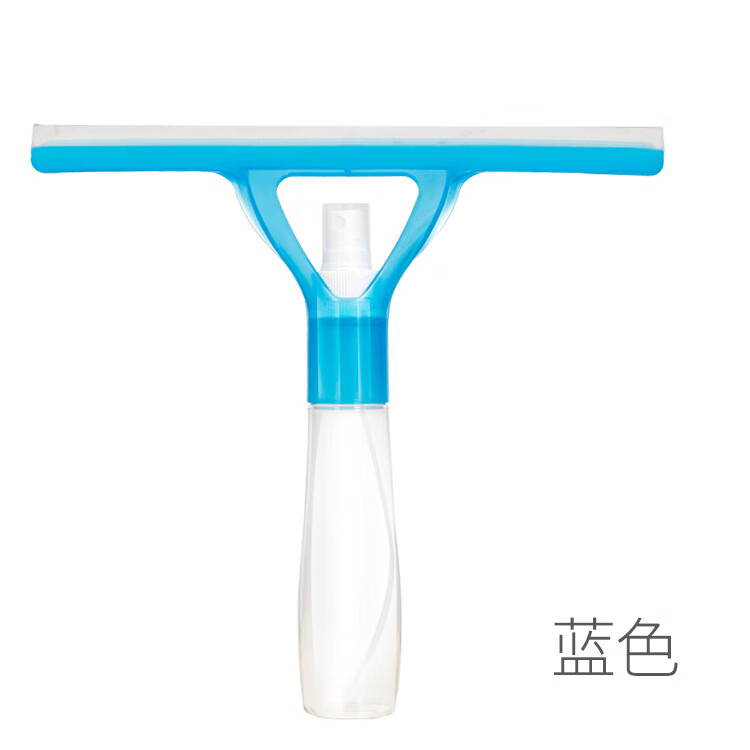 多功能家用喷水擦窗器擦玻璃窗刮玻璃刮水器刮瓷砖汽车玻璃清洁器 蓝色（1个）