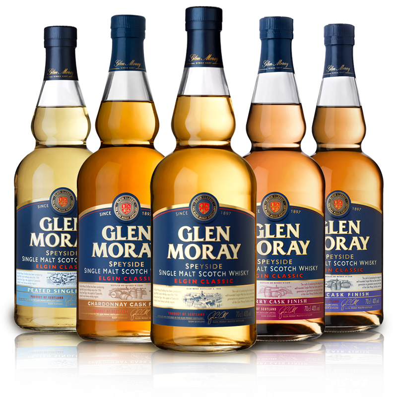 格兰莫雷（Glen Moray）洋酒 原装进口 斯佩塞区 单一麦芽威士忌 经典系【整箱装】700ml *6支 波特桶