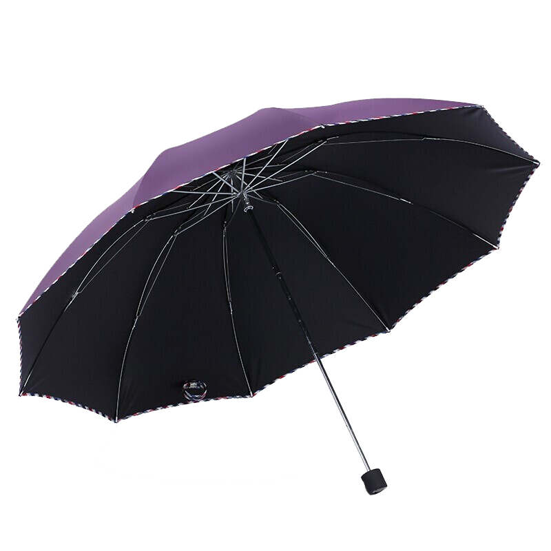 天堂傘超大加大號雨傘十骨男女士黑膠防曬太陽傘遮陽傘晴雨傘廣告?zhèn)愣ㄖ?【10骨黑膠防曬升級款】紫色