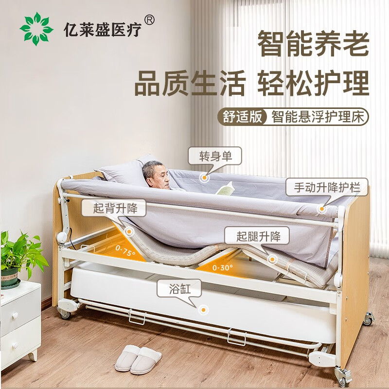 电动多功能护理床 家庭养老家用老人转身床翻身床洗浴床洗澡床 舒适版