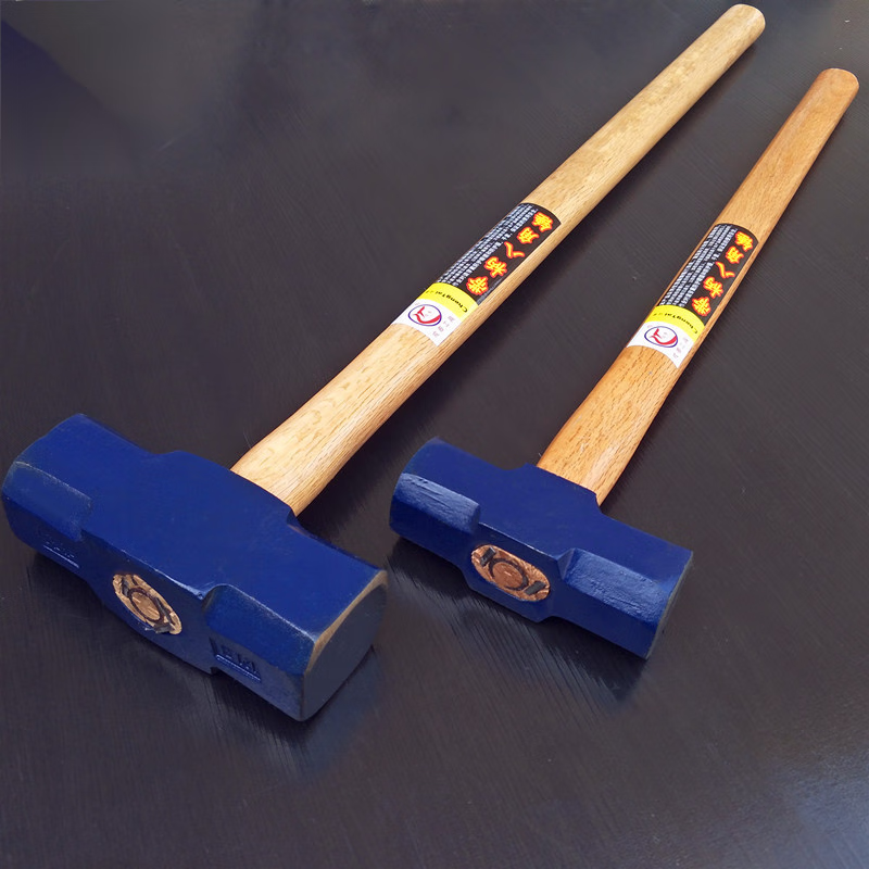 大铁锤8p18磅碳钢锻打带铁榔头大锤木把八角锤子 90cm木柄24磅大锤