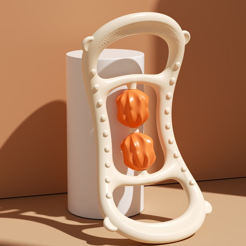 帝威开肩美背瑜伽环健身普拉提拉力环拉筋环颈椎拉伸辅助器材 滚轮款