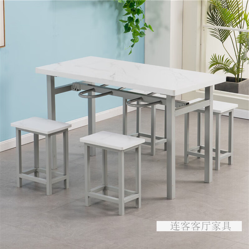 财迎烧烤快餐饭店食堂面馆小吃店桌子经济型早餐店大排档餐桌椅长方形