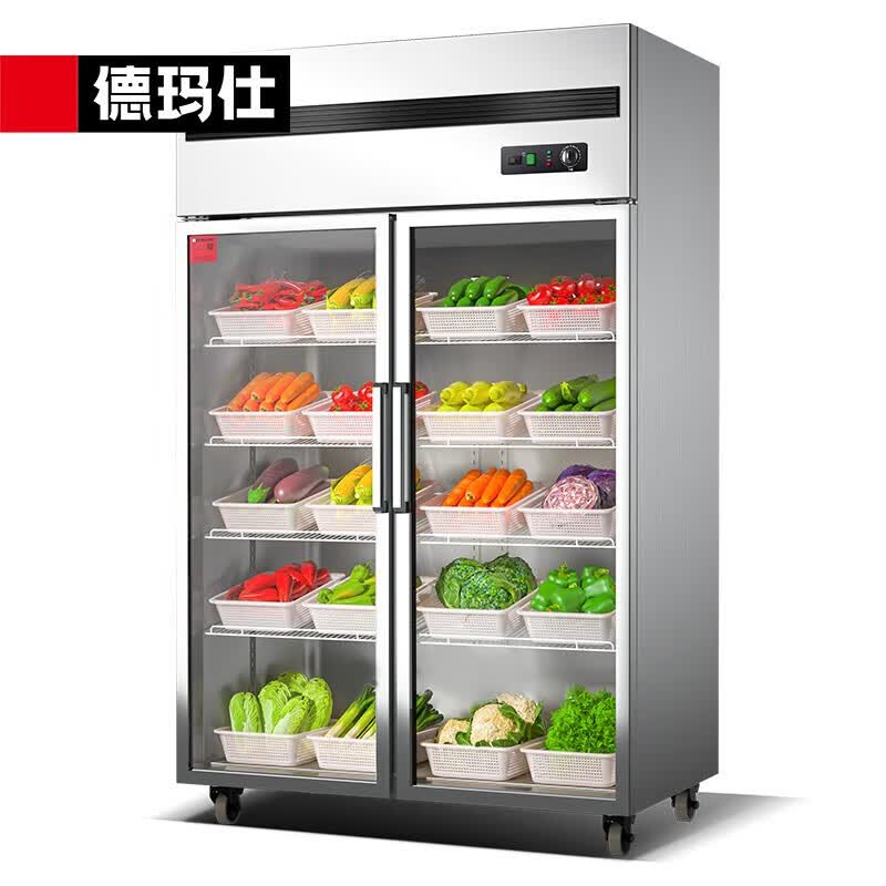 德玛仕（DEMASHI）不锈钢厨房冰箱商用 双门水果蔬菜立式保鲜柜商用 大容量冷藏保鲜冰柜展示柜 BCD-900A-2C高性价比高么？