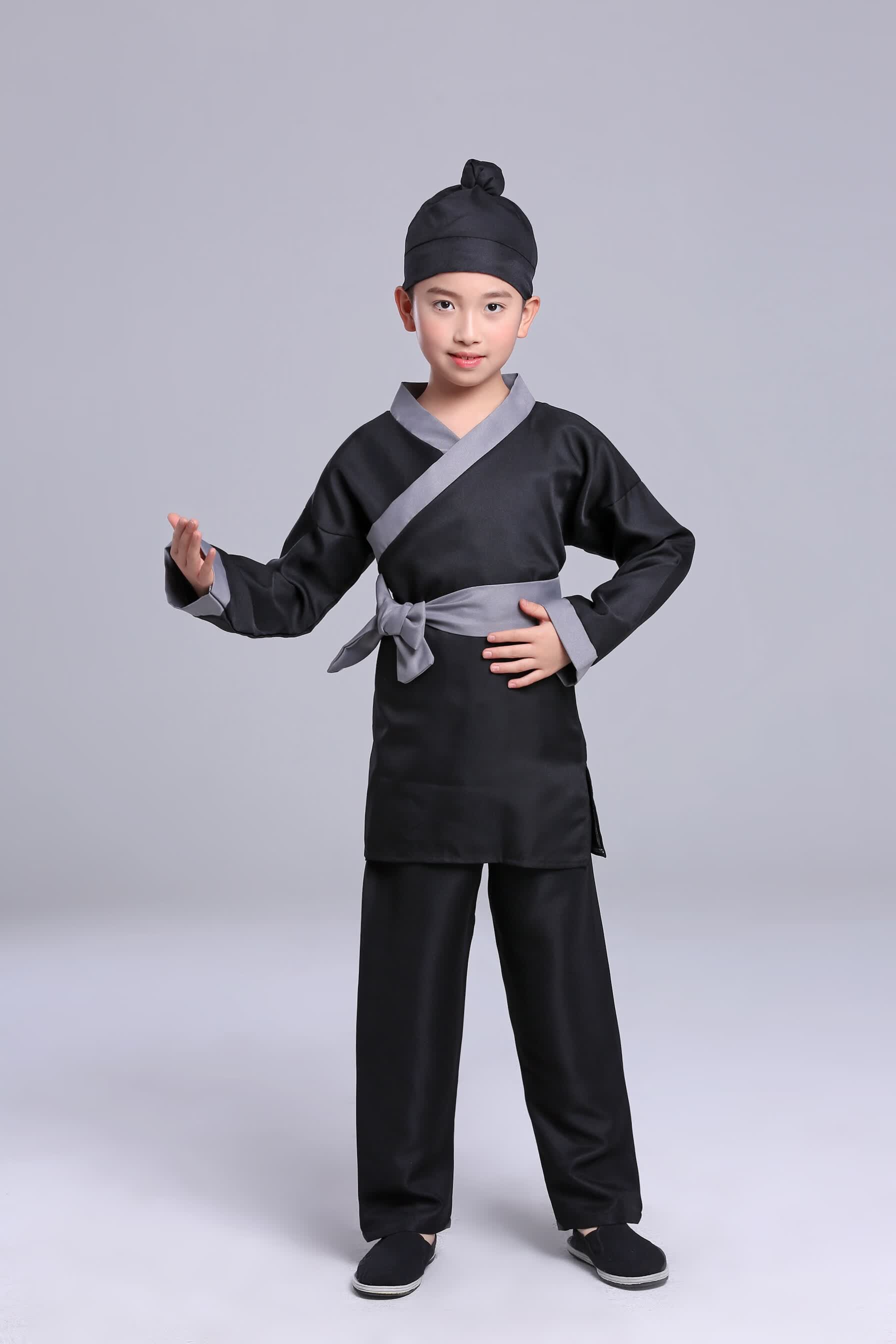 摩时袋武松打虎衣服套装店小二话剧剧武松打虎演出服水浒传景阳冈门客