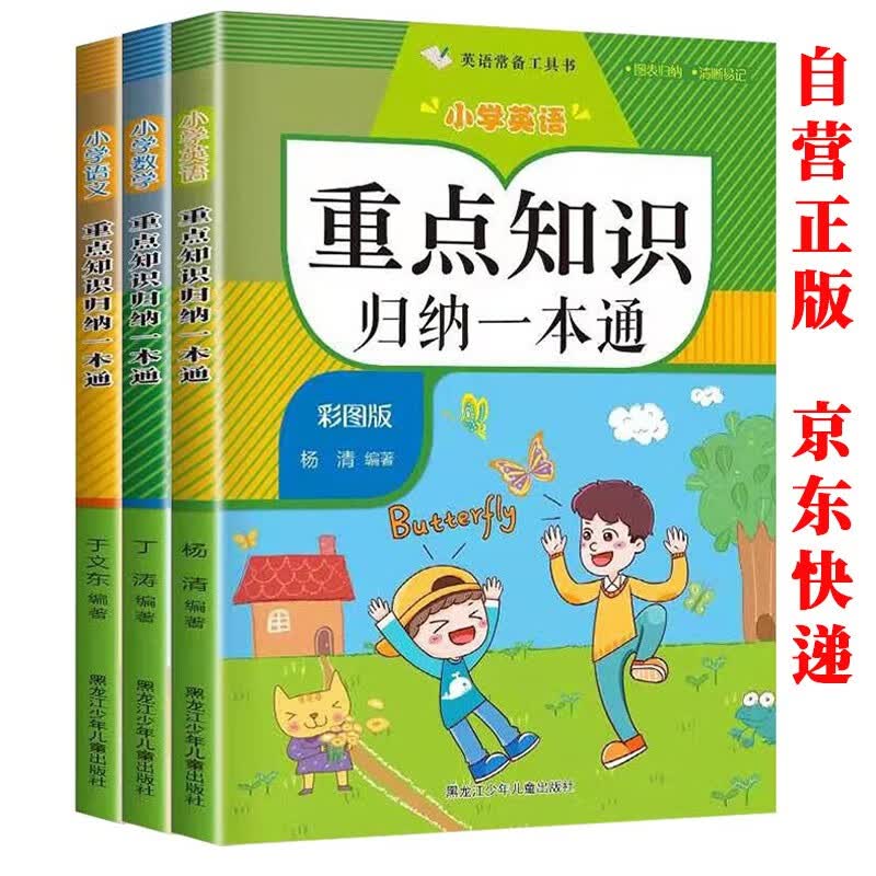 小学生知识大盘点（共3册）语文数学英语基础知识一本全知识大全四五六年级考试总复习资料书小升初考点