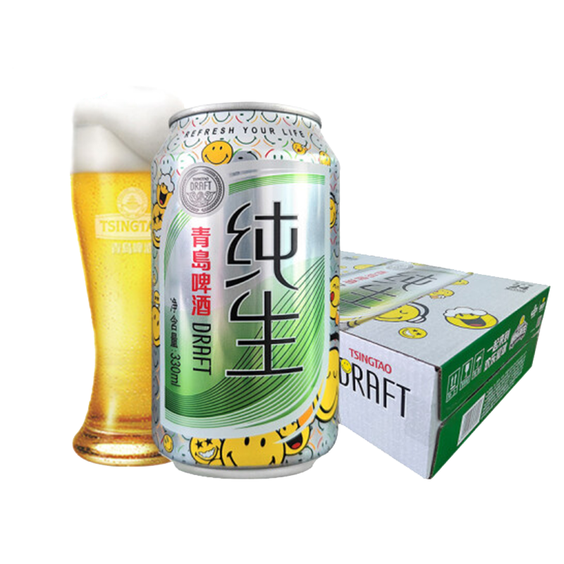 青岛啤酒（Tsingtao）青岛纯生啤酒 330*24听