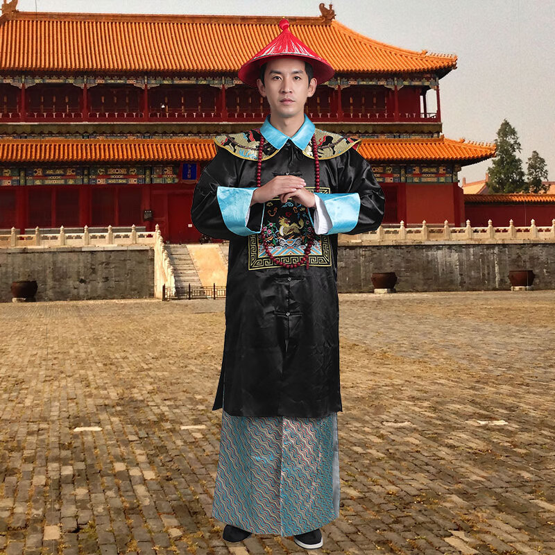 席佰清朝官服蟒袍 男曾国藩左宗棠一品大臣服装王爷文武影视戏剧演出