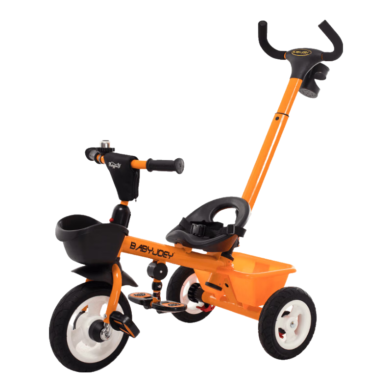 Babyjoey 英國兒童三輪車腳踏車1-3-5歲輕便兒童自行車遛娃手推車小蜜蜂 【高質量】 柔和橙