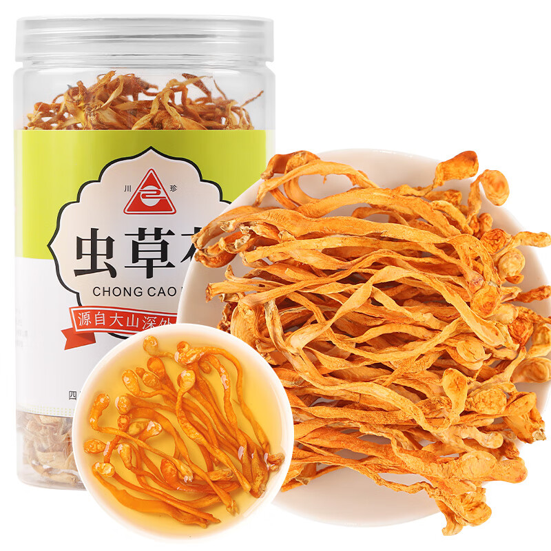 川珍 虫草花80g蛹虫草金孢子头食用菌菇干货凉拌炖汤煲汤火锅食材怎么样,好用不?