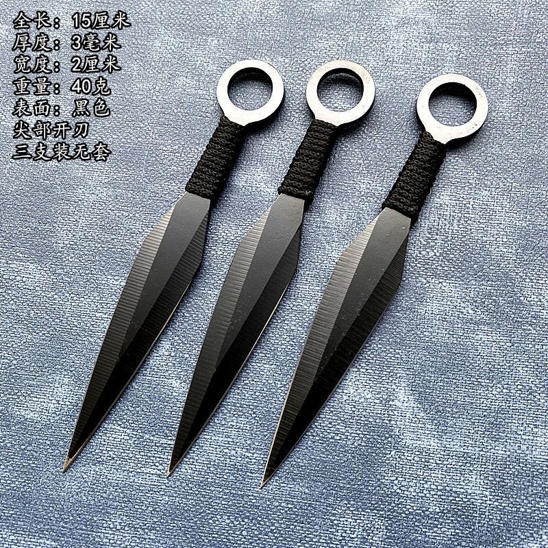 飞镖飞镖小不锈钢飞镖具户外小训练直飞炫飞练习 黑色敢死队3支无套