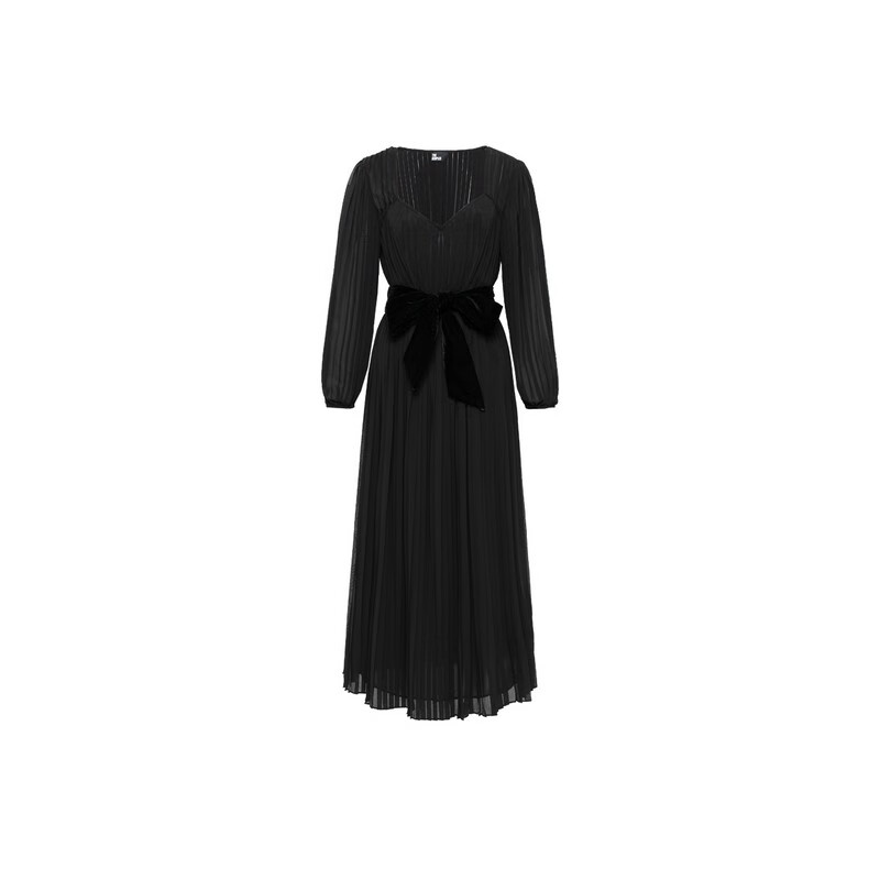The Kooples 22年秋冬新款时尚女士连衣长裙 优雅黑色 黑色 XS