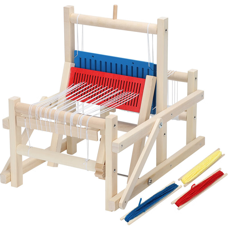 帅帅狗儿童DIY织布机编织机玩具木制儿童手工玩具制作围巾纺车编织女孩 织布机