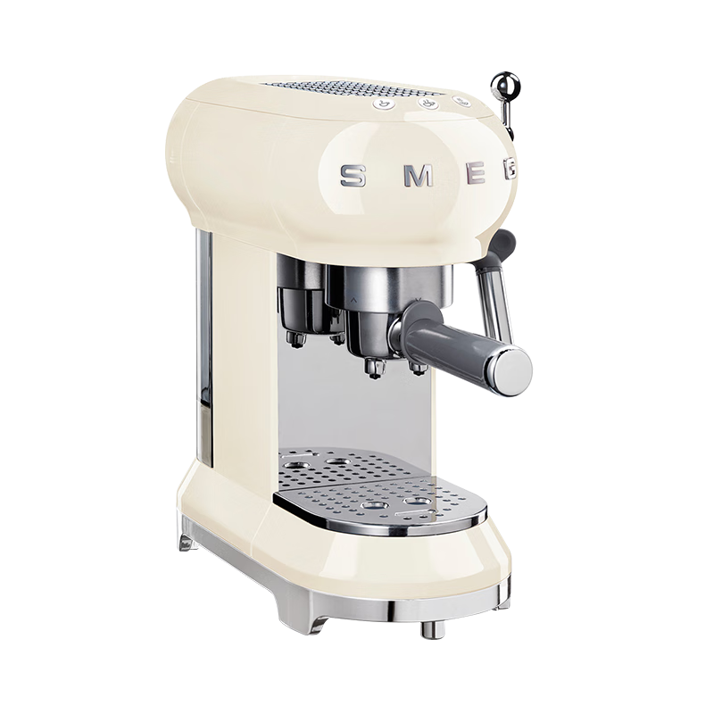 XEG 斯麦格 意大利进口复古 半自动意式咖啡机家用 带蒸汽奶泡机 ECF01多色可选 奶白色50186629278