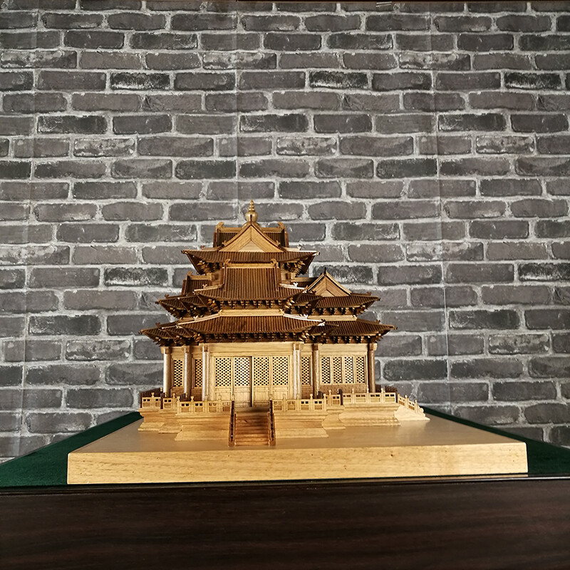珠观玉赏   实木古建筑故宫角楼礼品模型摆件工艺品教具1.