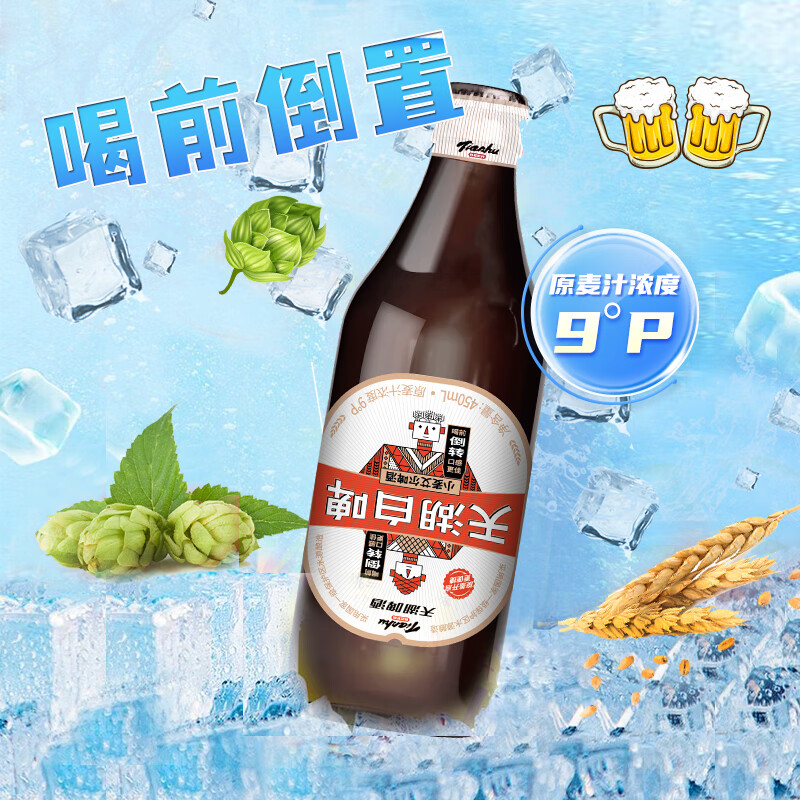 天湖白啤 礼盒装9度精酿啤酒 小麦艾尔450*6瓶整箱装旋盖设计送礼最佳