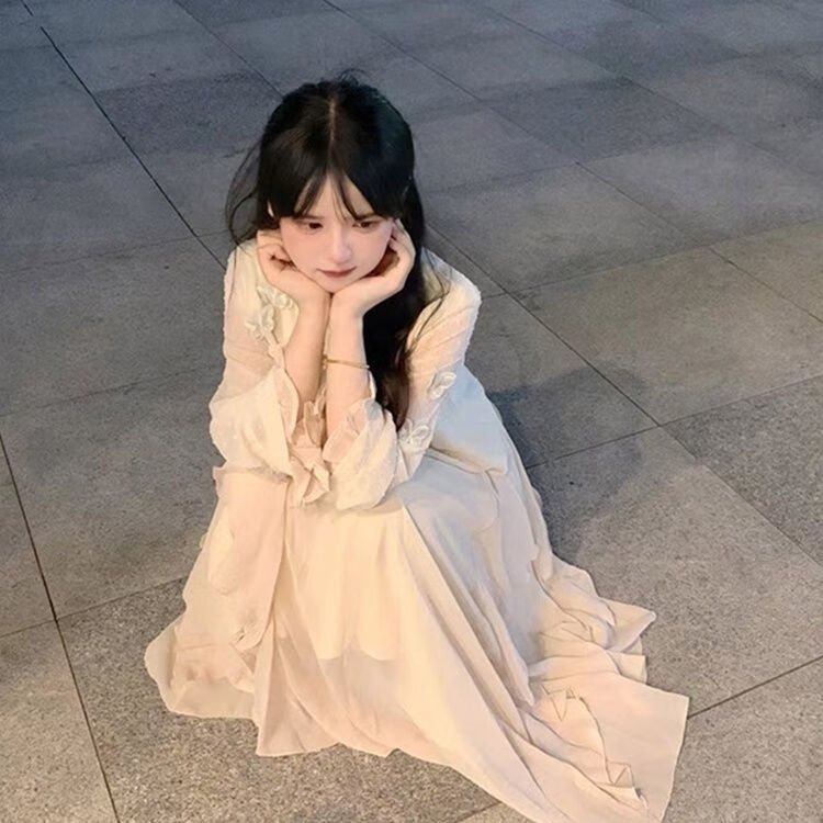 佑姝民国风学生装民国风套装裙女秋新中式改良盘扣蝴蝶圆点上衣荷叶边