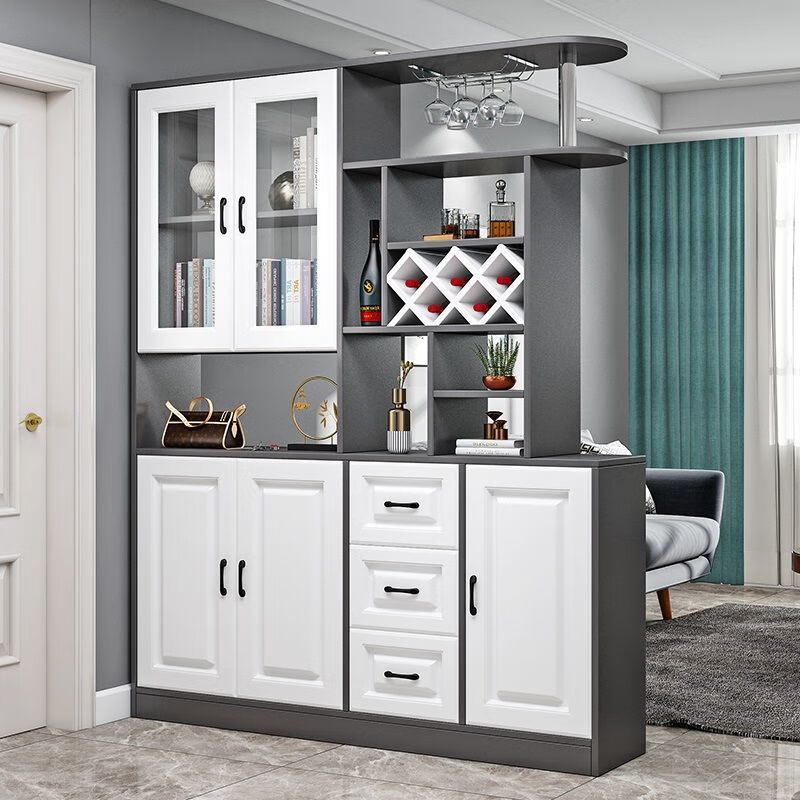 简约现代地中海酒柜全套卧室多层定制餐厅进门鞋柜玄关柜酒柜一体
