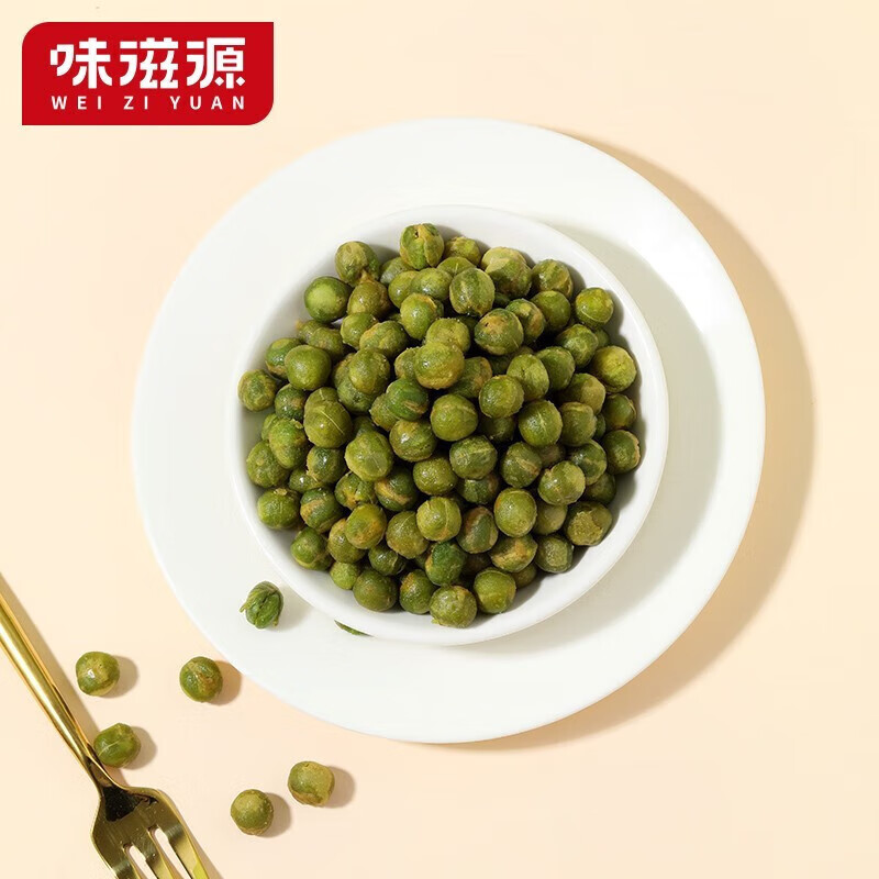 味滋源每日坚果炒货休闲零食干果特产 追剧宅家小吃 蒜香青豆120g*2袋 2份