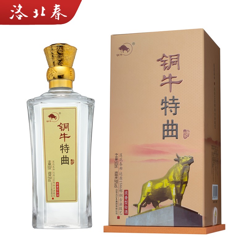 德州味 洛北春 铜牛特曲39%vol浓香型白酒礼盒 纯粮酿造 白酒整箱